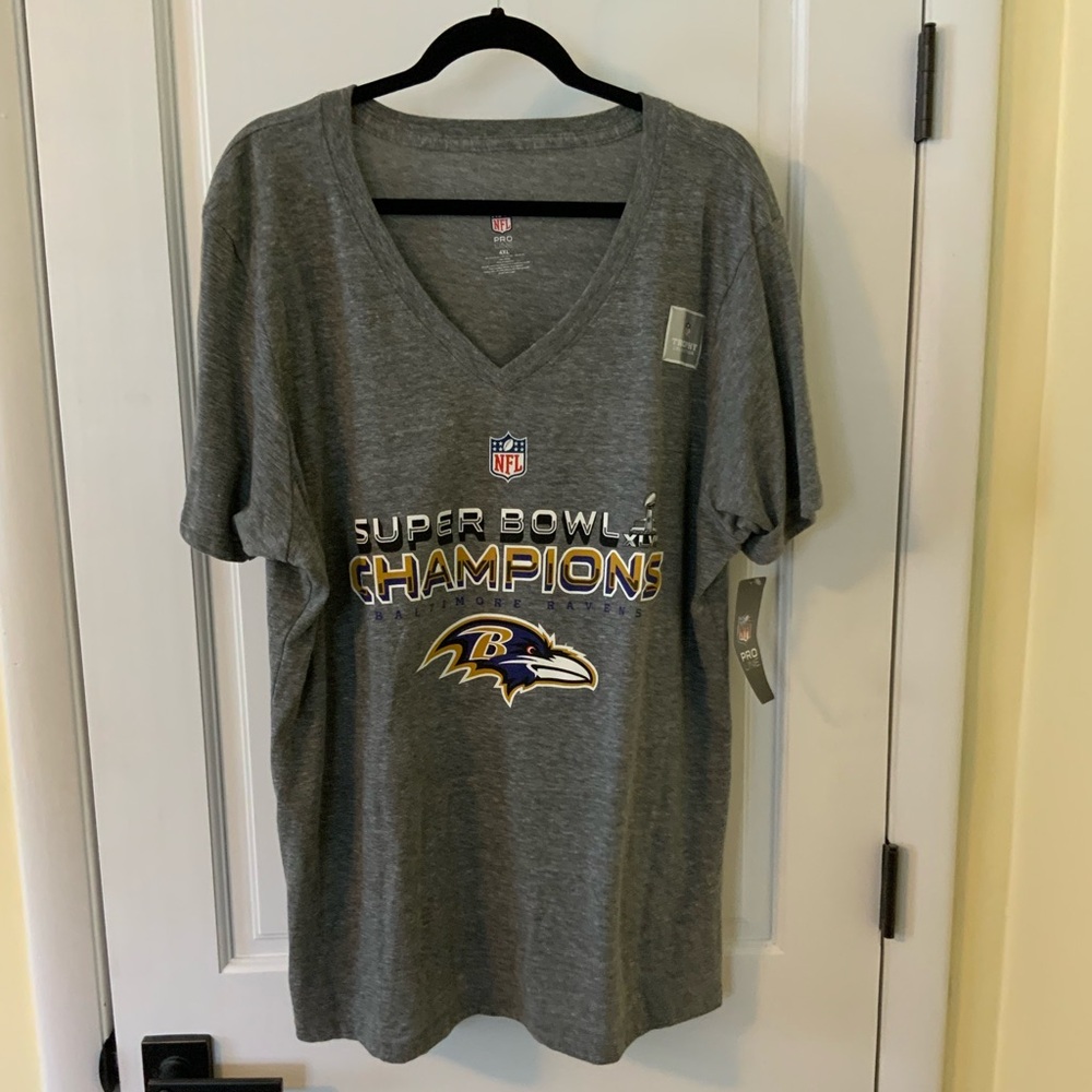 NWT Plus size Baltimore Ravens Super Bowl Champions short sleeve NFL T-shirt 4X